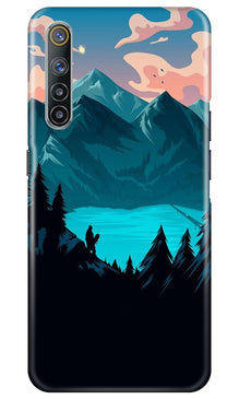 Mountains Mobile Back Case for Realme 6 Pro (Design - 186)