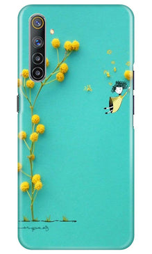 Flowers Girl Mobile Back Case for Realme 6 Pro (Design - 216)