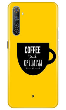 Coffee Optimism Mobile Back Case for Realme 6 (Design - 353)
