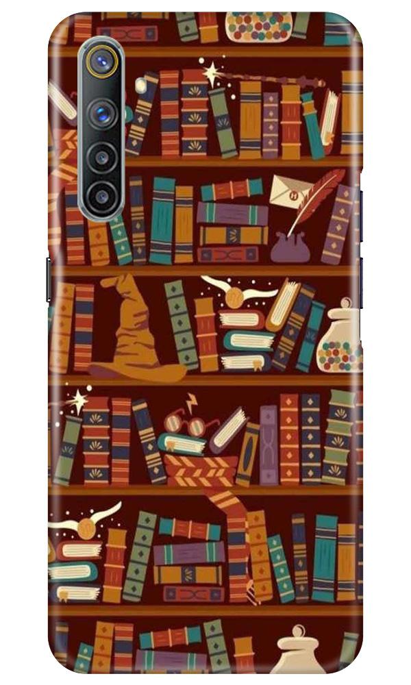 Book Shelf Mobile Back Case for Realme 6 (Design - 390)