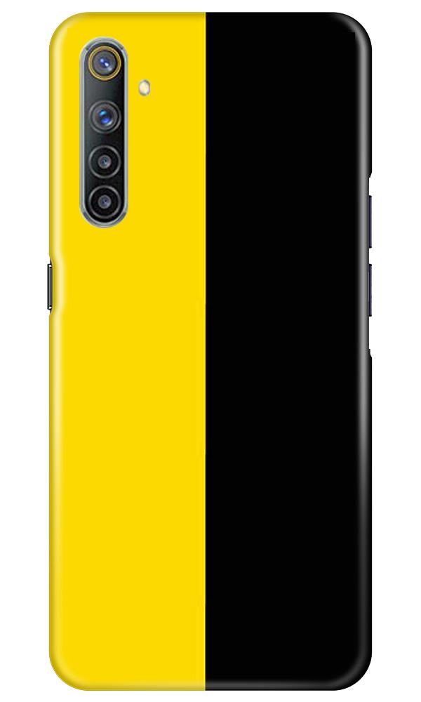 Black Yellow Pattern Mobile Back Case for Realme 6 Pro (Design - 397)
