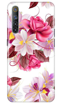 Beautiful flowers Mobile Back Case for Realme 6i (Design - 23)
