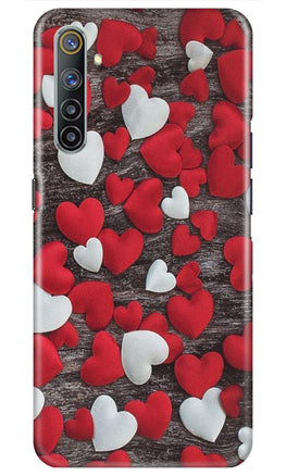 Red White Hearts Case for Realme 6i(Design - 105)