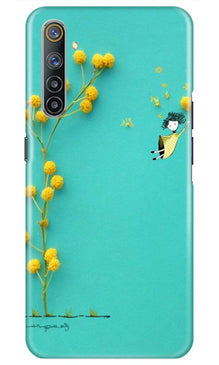 Flowers Girl Mobile Back Case for Realme 6i (Design - 216)