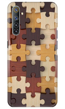 Puzzle Pattern Mobile Back Case for Realme 6i (Design - 217)