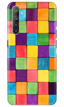 Colorful Square Mobile Back Case for Realme 6i (Design - 218)