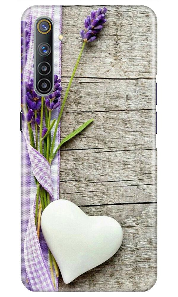 White Heart Case for Realme 6i (Design No. 298)