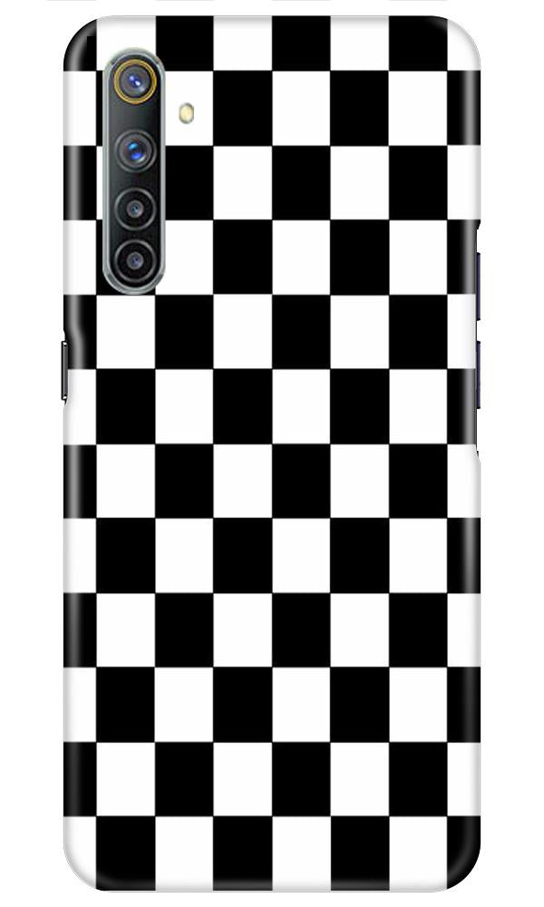 Black White Boxes Mobile Back Case for Realme 6i (Design - 372)