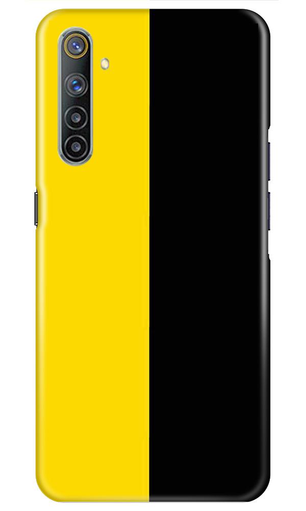 Black Yellow Pattern Mobile Back Case for Realme 6i (Design - 397)