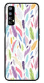 Colorful Feathers Metal Mobile Case for Realme 7   (Design No -06)