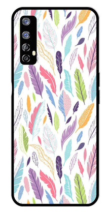 Colorful Feathers Metal Mobile Case for Realme 7