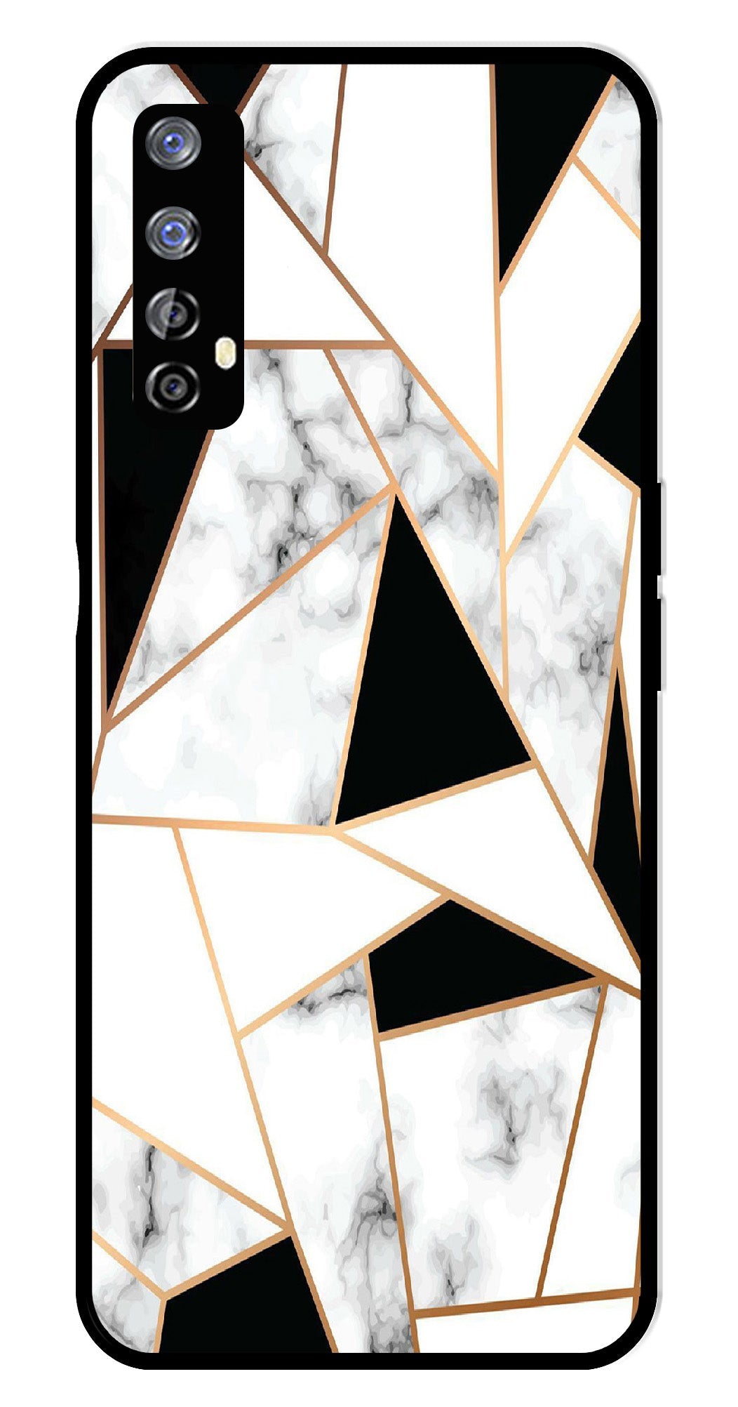 Marble Design2 Metal Mobile Case for Realme 7   (Design No -08)