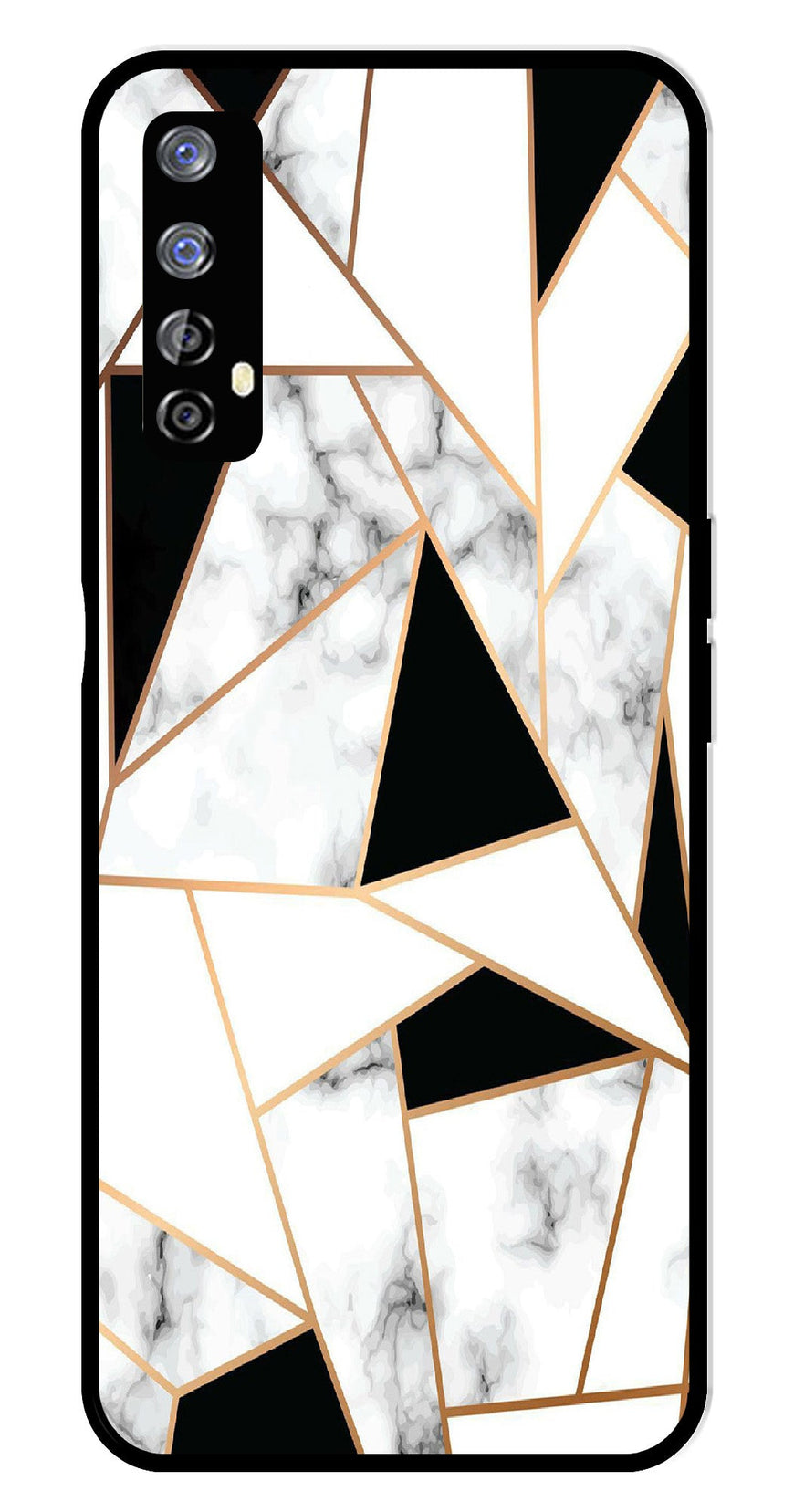 Marble Design2 Metal Mobile Case for Realme 7   (Design No -08)