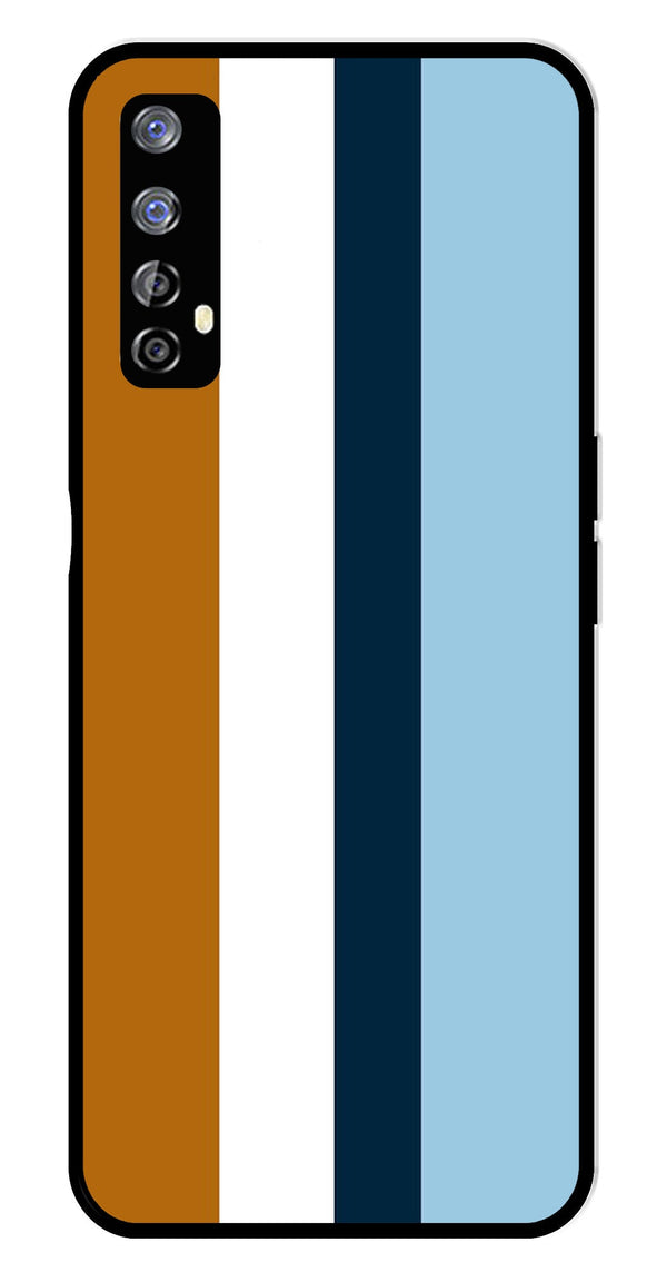 MultiColor Pattern Metal Mobile Case for Realme 7   (Design No -17)