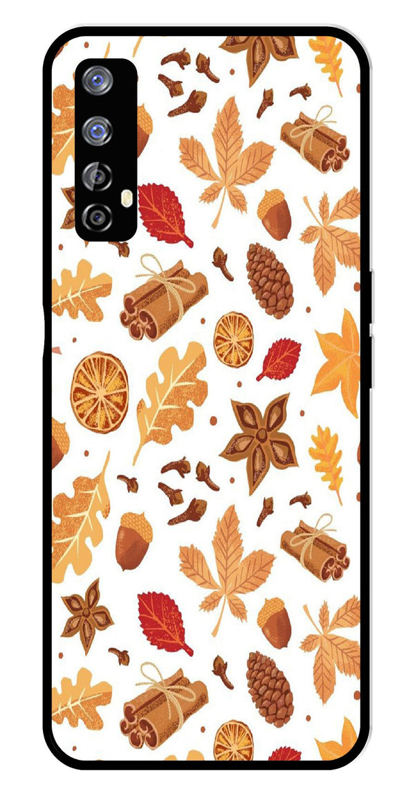 Autumn Leaf Metal Mobile Case for Realme 7   (Design No -19)