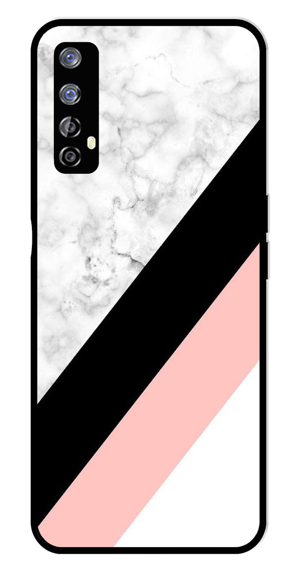 Marble Design Metal Mobile Case for Realme 7   (Design No -24)