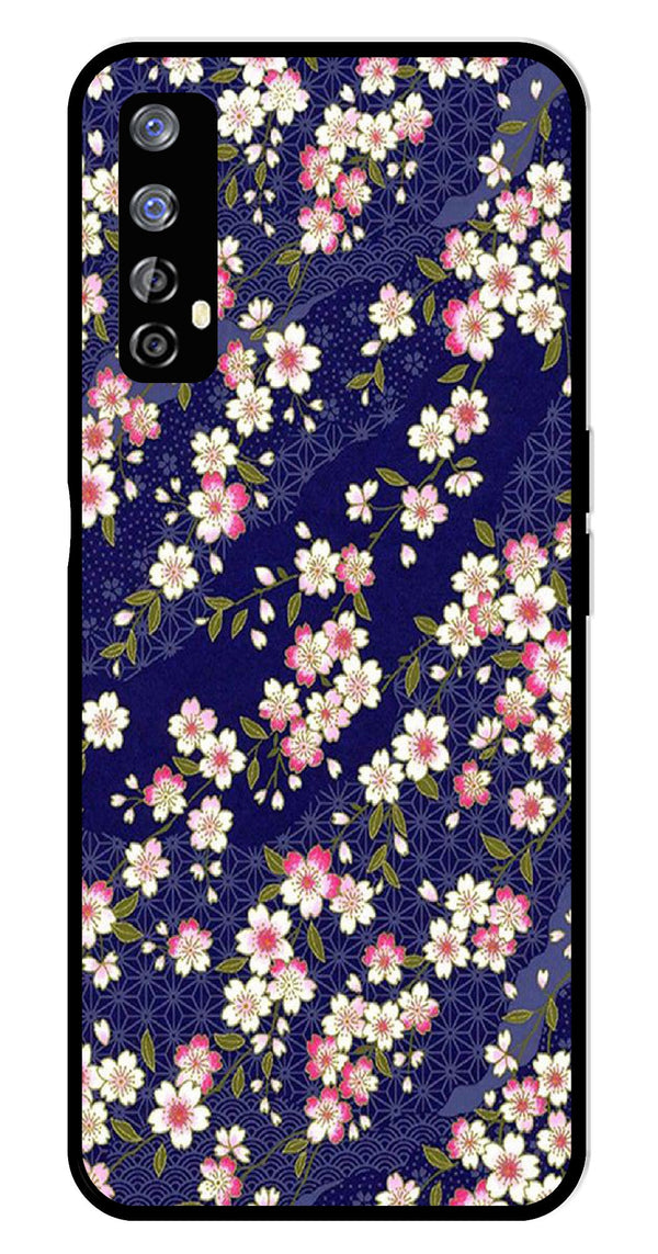 Flower Design Metal Mobile Case for Realme 7   (Design No -25)