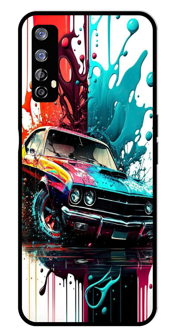 Vintage Car Metal Mobile Case for Realme 7   (Design No -29)