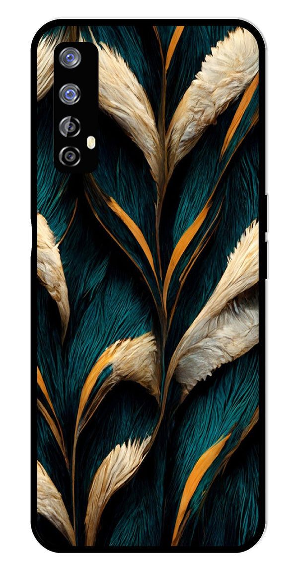 Feathers Metal Mobile Case for Realme 7   (Design No -30)