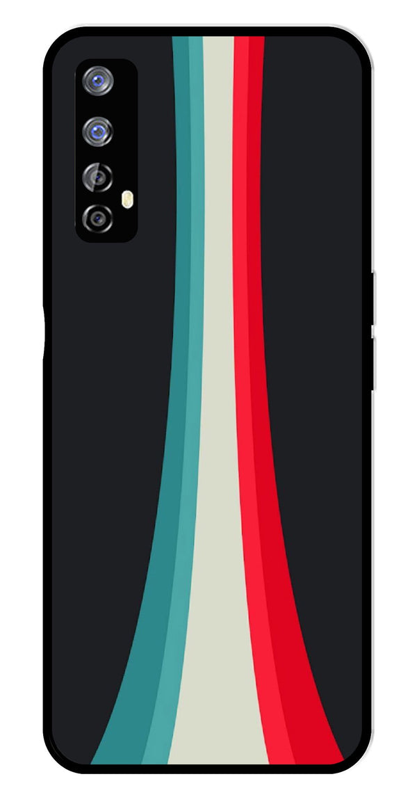 Modern Art Colorful Metal Mobile Case for Realme 7   (Design No -48)