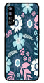 Flower Leaves Design Metal Mobile Case for Realme 7   (Design No -50)