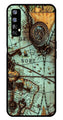 Map Design Metal Mobile Case for Realme 7   (Design No -54)