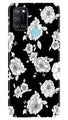 White flowers Black Background Case for Realme 7i