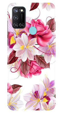 Beautiful flowers Mobile Back Case for Realme 7i (Design - 23)