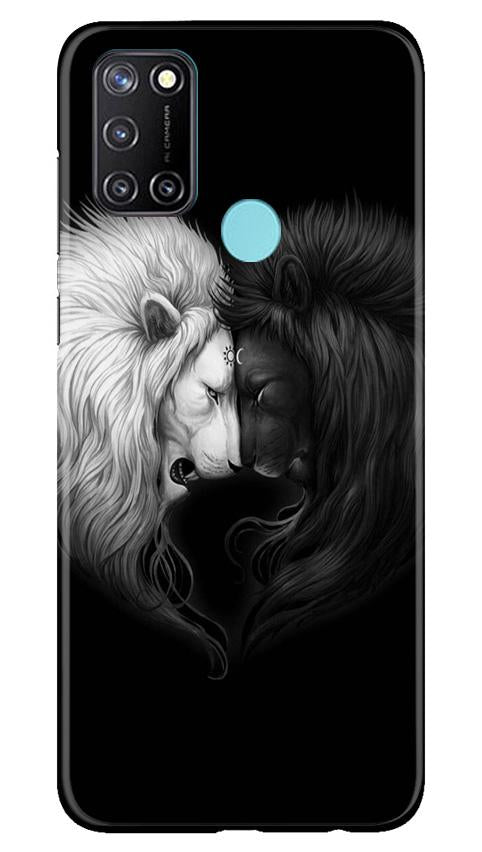 Dark White Lion Case for Realme 7i  (Design - 140)