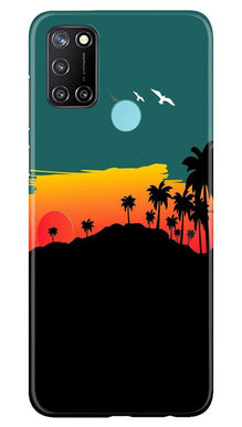Sky Trees Mobile Back Case for Realme 7i (Design - 191)