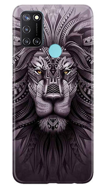 Lion Mobile Back Case for Realme 7i (Design - 315)
