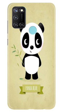 Panda Bear Mobile Back Case for Realme 7i (Design - 317)