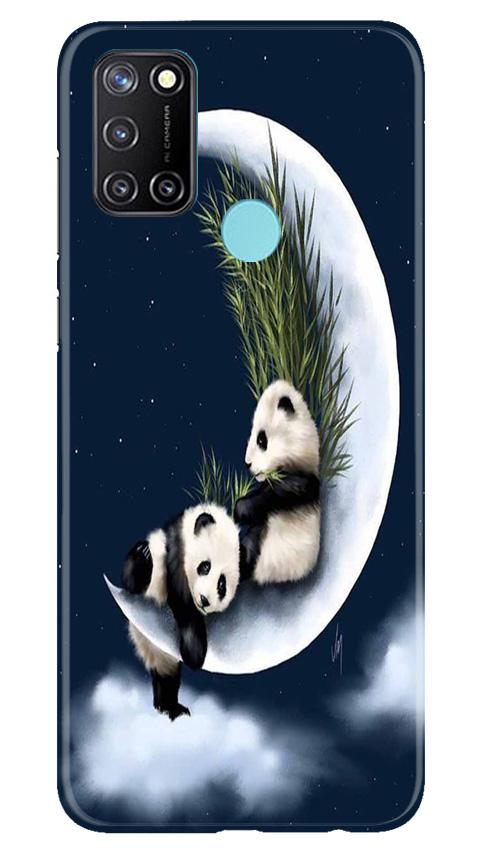 Panda Moon Mobile Back Case for Realme C17 (Design - 318)