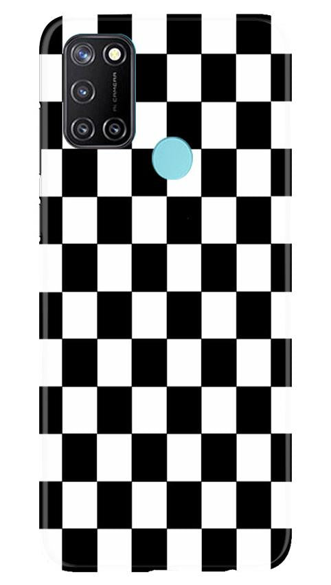 Black White Boxes Mobile Back Case for Realme C17 (Design - 372)