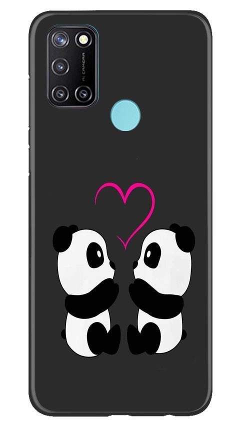 Panda Love Mobile Back Case for Realme 7i (Design - 398)