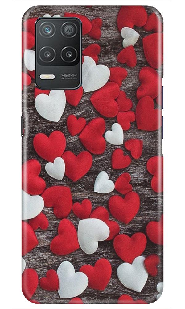 Red White Hearts Case for Narzo 30 5G(Design - 105)