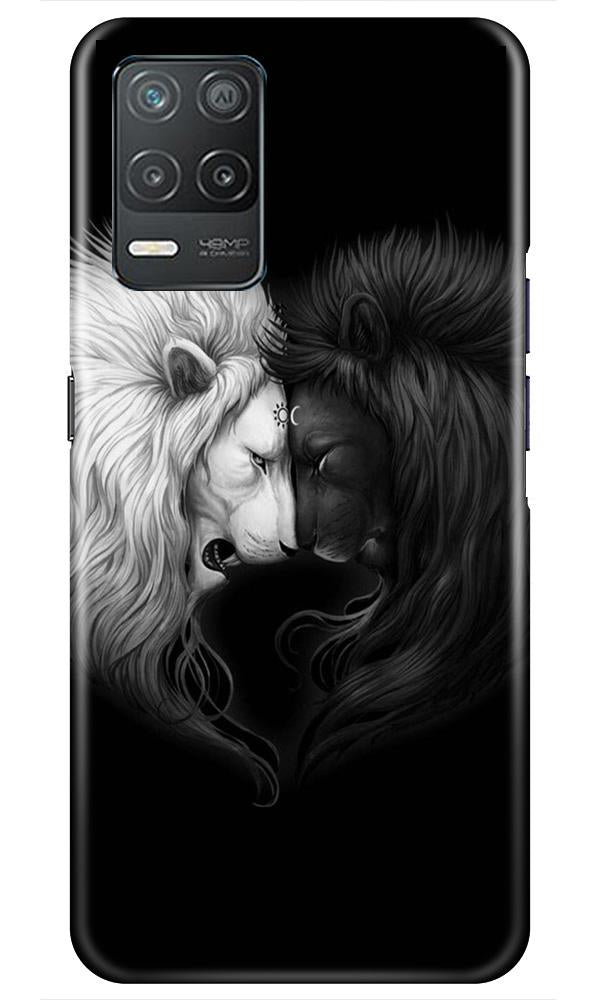 Dark White Lion Case for Narzo 30 5G(Design - 140)