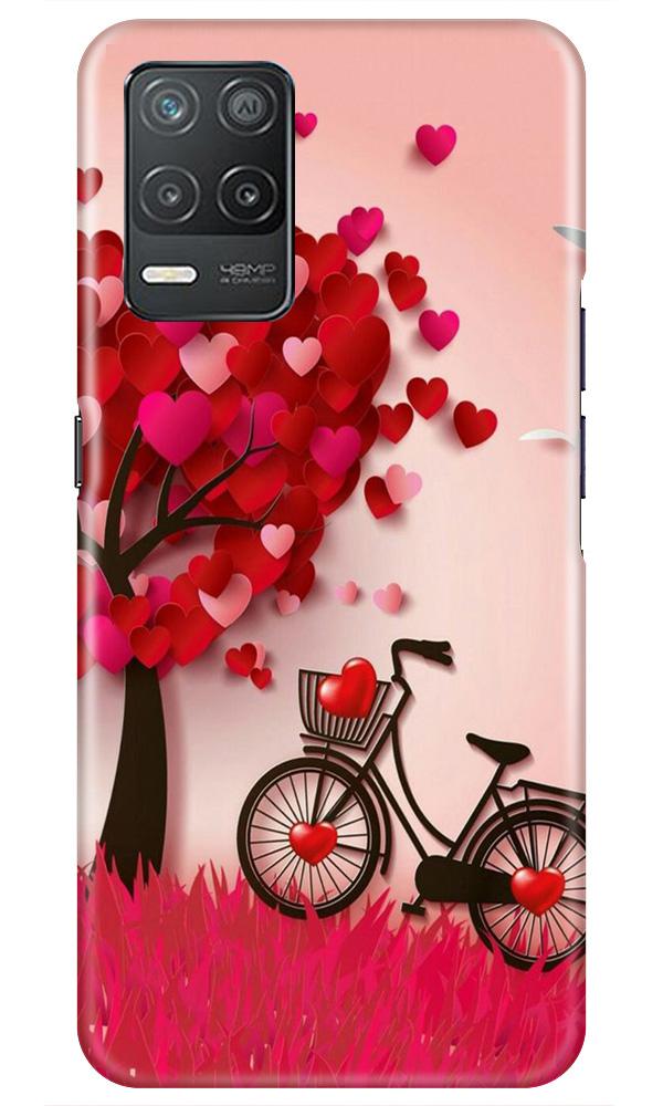 Red Heart Cycle Case for Narzo 30 5G (Design No. 222)