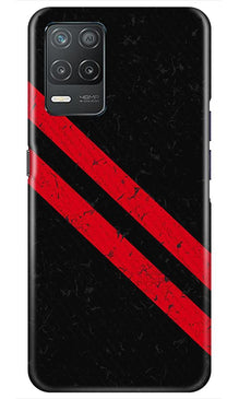 Black Red Pattern Mobile Back Case for Realme 8 5G (Design - 373)