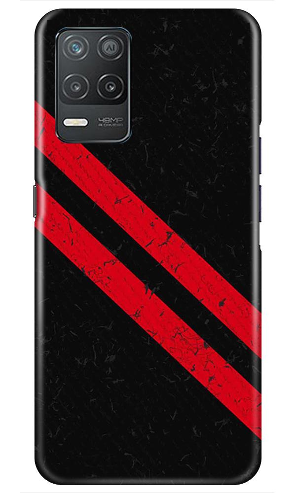 Black Red Pattern Mobile Back Case for Realme 8 5G (Design - 373)