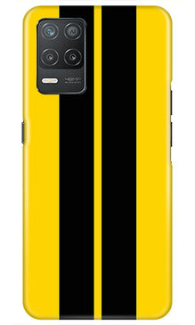 Black Yellow Pattern Mobile Back Case for Realme 8 5G (Design - 377)