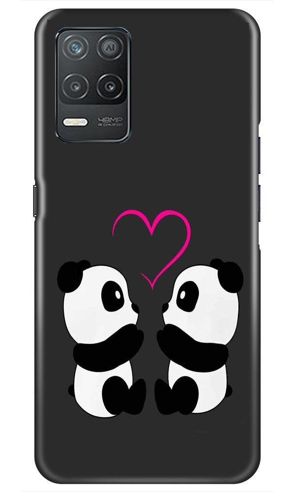 Panda Love Mobile Back Case for Realme 8 5G (Design - 398)