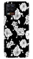 White flowers Black Background Case for Realme 8 Pro