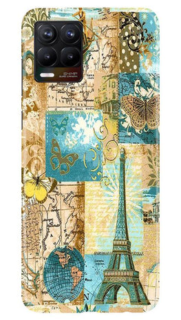 Travel Eiffel Tower Case for Realme 8 (Design No. 206)
