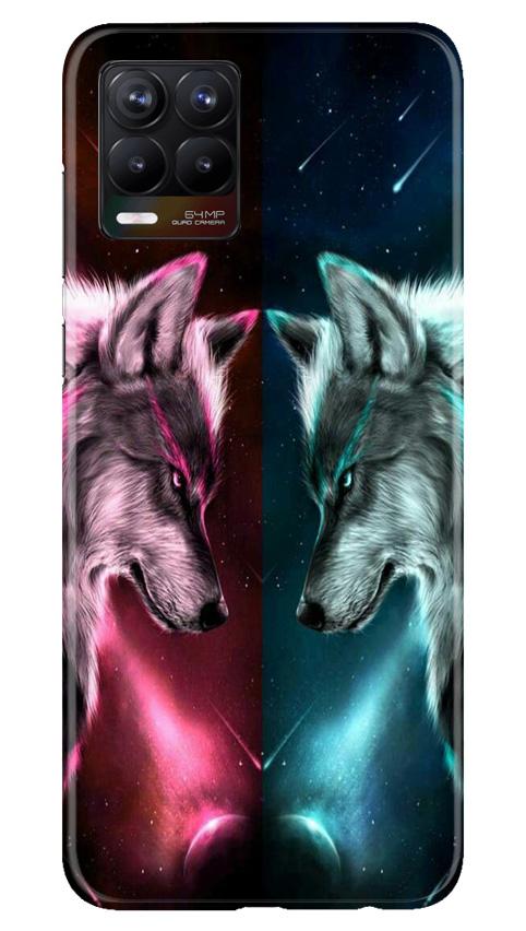 Wolf fight Case for Realme 8 (Design No. 221)