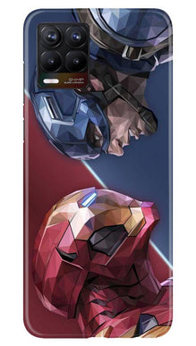 Ironman Captain America Mobile Back Case for Realme 8 (Design - 245)