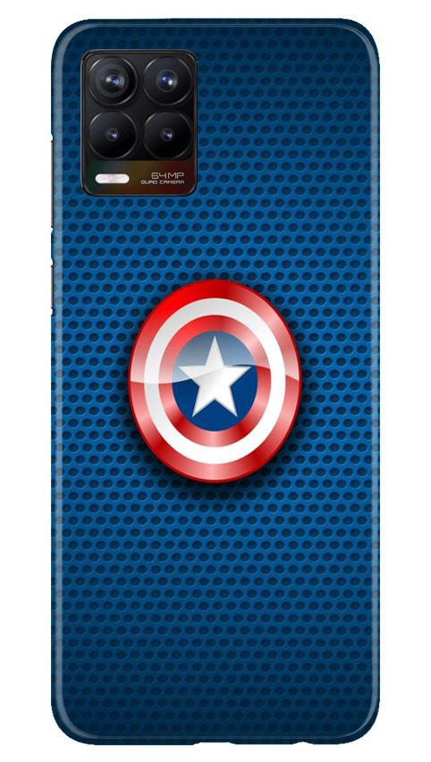 Captain America Shield Case for Realme 8 (Design No. 253)