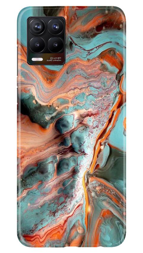 Marble Texture Mobile Back Case for Realme 8 (Design - 309)