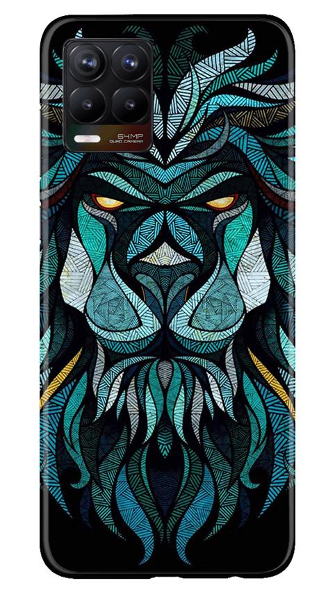 Lion Mobile Back Case for Realme 8 (Design - 314)
