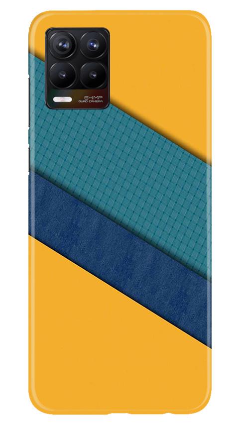 Diagonal Pattern Mobile Back Case for Realme 8 (Design - 370)
